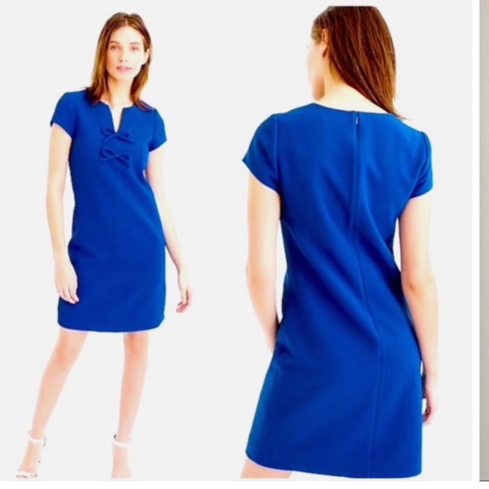 J. Crew blue presentation shift dress